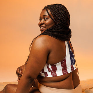 Longline USA Flag Sports Bra