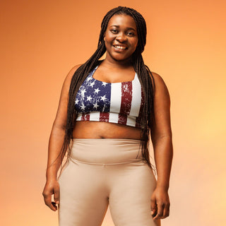 Longline USA Flag Sports Bra