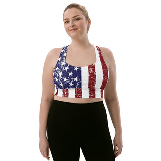 Longline USA Flag Sports Bra