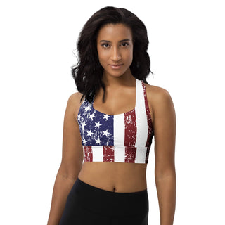Longline USA Flag Sports Bra