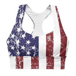 Longline USA Flag Sports Bra
