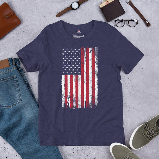 Full Color USA Flag Dark T-Shirt