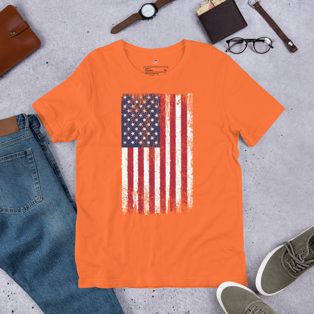 Full Color USA Flag Dark T-Shirt