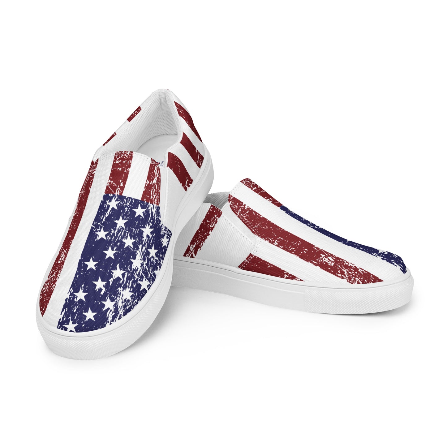 Women's USA Flag Slide-On Canvas Shoes