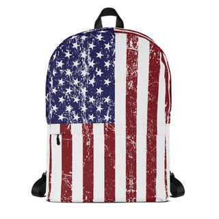 USA Flag Backpack with Front Pocket