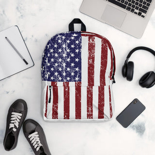 USA Flag Backpack with Front Pocket