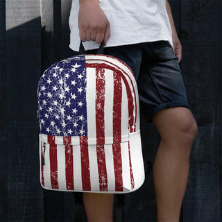 USA Flag Backpack with Front Pocket