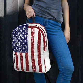 USA Flag Backpack with Front Pocket