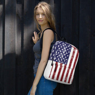 USA Flag Backpack with Front Pocket