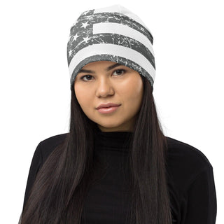 Gray USA Flag Beanie