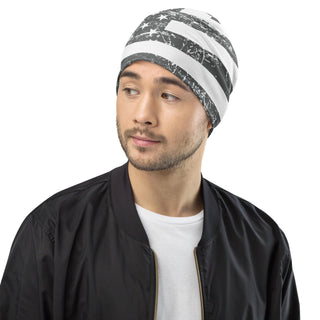 Gray USA Flag Beanie