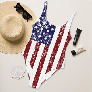 One-Piece USA Flag Swimsuit