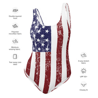 One-Piece USA Flag Swimsuit