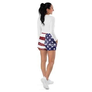 Women’s Athletic USA Flag Shorts