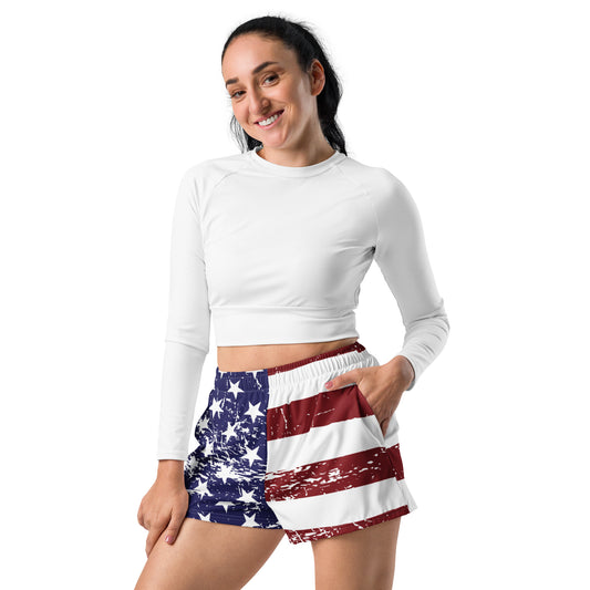 Women’s Athletic USA Flag Shorts