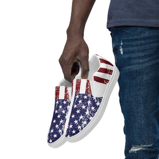 Men's USA Flag Slip-on Canvas Shoes