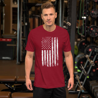 White Stars USA Flag Dark T-Shirt