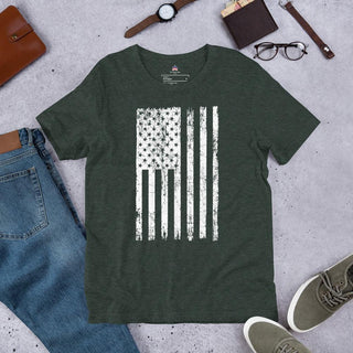 White USA Flag Dark T-Shirt